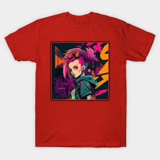 Cyberpunk X Synthwave : Anime Style T-Shirt